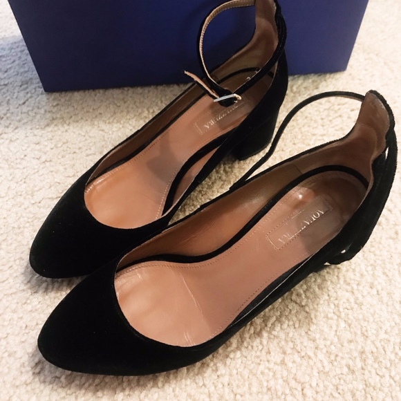 aquazzura block heel